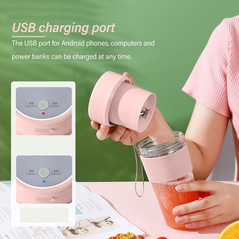 350ml Electric Juicer Cup USB Electric Juicer Blender Portable Mini