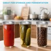 CycleMore 24oz 12 Pack Mason Glass Jars with Silver Separable