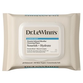 Dr LeWinn's Nourish + Hydrate Vitamin Infused Micellar Cleansing Facial Wipes X 25