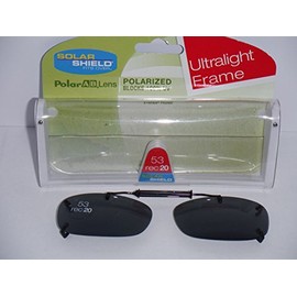 Solar Shield Polarized Clip-on Sunglasses 53 Rec 20 Gray Lenses Fit Ultralight Frame