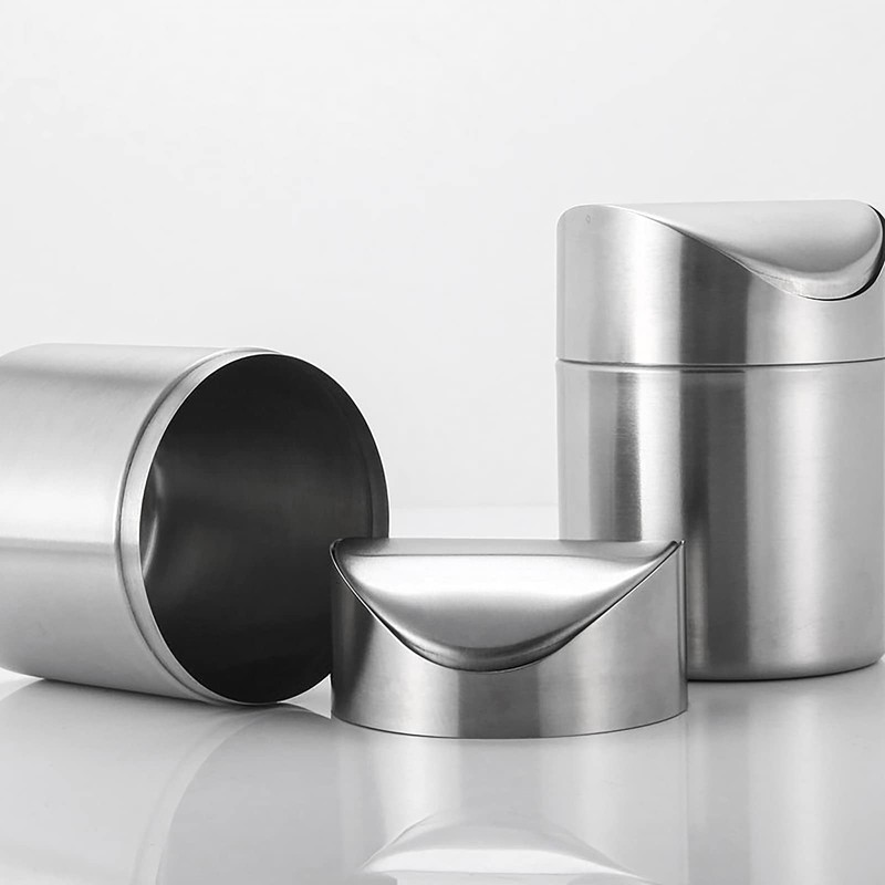 MEIYAXINWIN Desktop Rubbish Bin, Table Bin, Small, Diameter 12 x