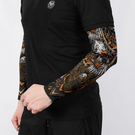 CXMYSEELER Cool sleeve UV sun protection armband, men, women, UPF 50+ youth outdoor, exercise to cover arm tattoo (Style 1)