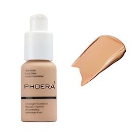 Phoera Foundation,Soft Matte Full Coverage Liquid Foundation,Makeup Brighten Highlighting, Matte Oil Control Facial Concealer Foundation for Women Girls (104 Buff Beige)