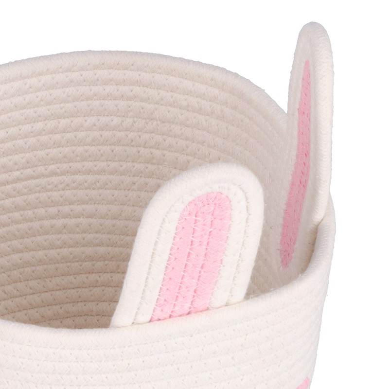 Storage Basket Rugged Lovely Small Bunny Attractive Decorative Home Furnishing