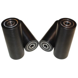 Smart Machines Pack of 4 Black Nylon Polyamide Wheels 40 mm Diameter 100 mm Width 10 mm Bearings Precisely Made in the EU (40-100-10-Black)