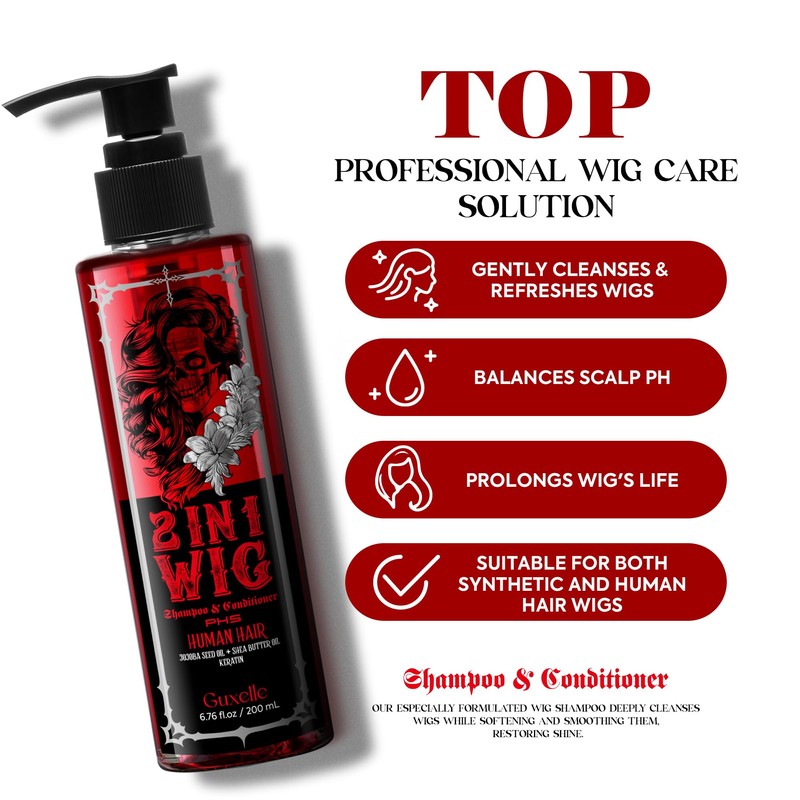 2 in 1 Wig Shampoo & Conditioner, Human Wig Care
