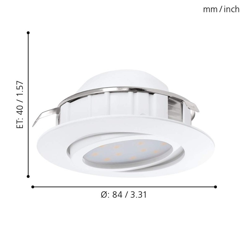 Eglo Pineda LED 3X6W Ceiling Downlight Plastic White IP20 220-230V