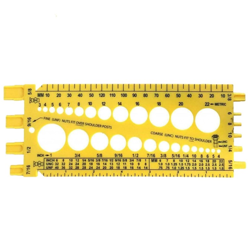 Taskar Nut & Bolt Measuring Gauge & Screw Pitch Checker