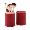 Francfranc Bi-Color Makeup Brushes Set Brown 5pcs with Case Cosmetic