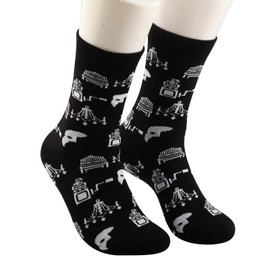 TOBGBE 2 Pairs POTP Musical Inspired Gift POTP Musical Socks POTP Lover Gift POTP Merchandise (Cotton, P-OTP Socks), 12