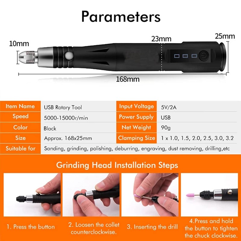 BOROCO Cordless Rotary Tool Electric Rotary Grinder Kit Mini Rotary