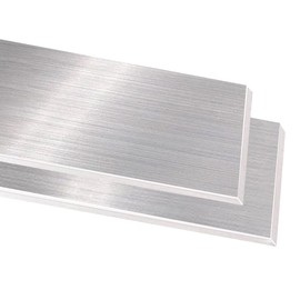 Tynulox 304 Stainless Steel Flat Bar, 26 Gauge(0.5mm) × 1" × 10", 2Pcs, Brushed Finsh Steel Sheet, One-Sided Film Steel Plate for Industry Machinery DIY Engineering Home Decoration