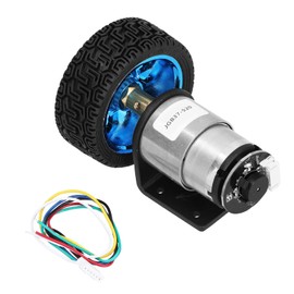 DC Gear Motors, DC12V Encoder Motor Micro with Mounting Wheel for DIY Smart Car (333 rpm)