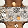 Artoid Mode Flowers Grey Dahlia Autumn Table Runner, Seasonal Summer