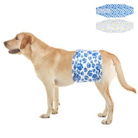 Dono Dog Diapers Male Disposable Male Dog Wraps Super Absorbent Doggie Diapers Rapid-Dry Technology Puppy Diapers Dog Belly Bands for Dog Marking, Excitable Urination,Training (Large, 60)