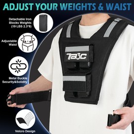 Weighted Vest 19lB Removable Weights with Adjustable Weights for Exercise,Calisthenics, Running & Walking,Comfortable, Durable, Breathable