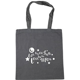 Hippowarehouse Live by the sun love by the moon Tote Shopping Gym Beach Bag 42cm x38cm, 10 litres