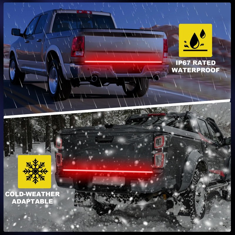 YUGUANG 60 Inch Tailgate Light Bar, Double Row LED Truck