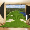 LYLYCTY 5x7ft Golf Course Backdrop Blue Sky White Clouds and