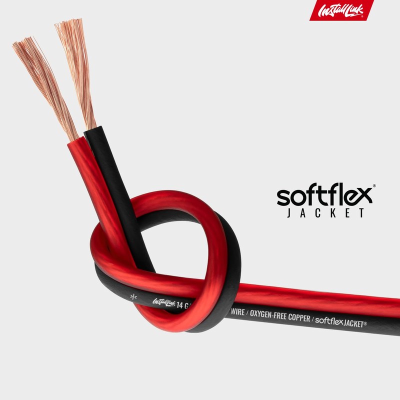 Install Link 14 AWG Gauge Speaker Wire Cable (Oxygen Free