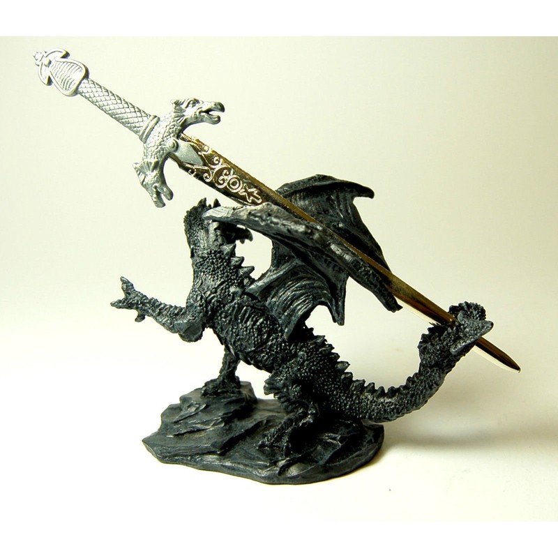 Stock4u Dragon Ornament with Sword Letter Opener, 10 cm