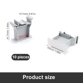 SHENGYIG Pack of 10 Terminal Marker Holders, Terminal Strip Marker Holder, PA66 Nylon Plastic, Insulated and Flame Retardant, DIN Rail Adapter, for UK-B2 Series Terminal Block Accessories