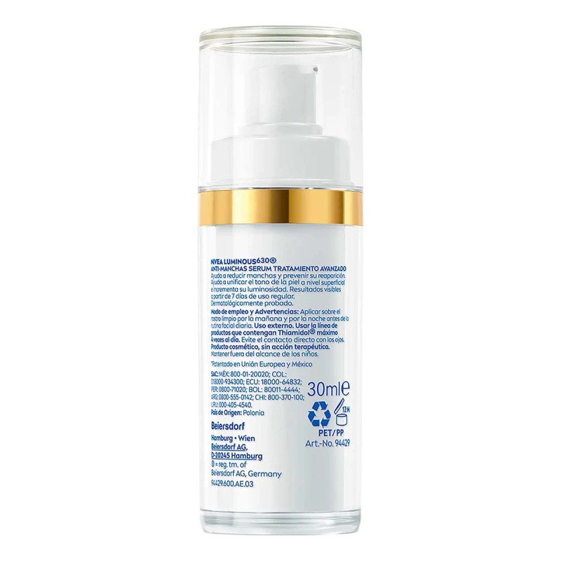 Nivea Luminous630 Anti Manchas Serum Facial 30ml Todo Tipo Piel