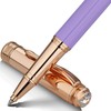MCNTEIK Stylish Purple Pen, With 8mm Brilliant diamond,Attractive Real Rose