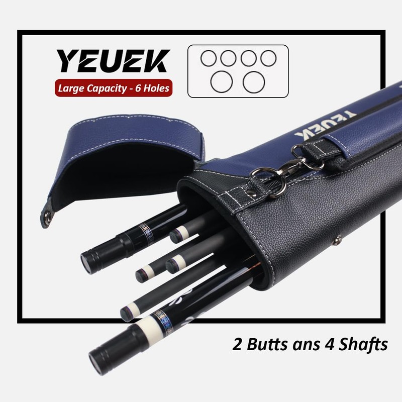YEUEK Pool Cue Case,2x4 Holds Pool Stick Case with 2