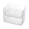 BasedFloor 2-Pack Foldable Plastic Baskets, Stackable Storage Baskets with Handles