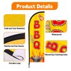 BBQ Feather Flag, 8.2ft BBQ Sign with Aluminum Pole and