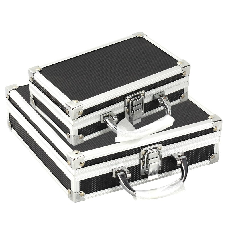 Aluminium Frame Tool Case with Padded Foam Travel Case(M 21.5x21.5x6.5cm)