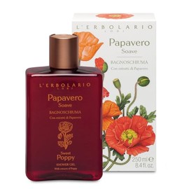 LErbolario L'erbolario shower gel - sweet poppy - floral, amber scent - gently cleanses, softens and tones skin - cruelty free, dermatologically teste