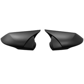IKON MOTORSPORTS, Mirror Cover Compatible With 2021-2023 Hyundai Elantra 4-Door Sedan, Matte Black ABS Plastic Rear View Side Mirror Cover Cap Trim 2PC