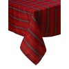 Christmas Tartan Check Woven Tablecloth Red & Gold Festiv Dining
