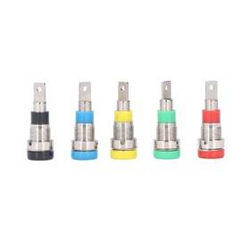 5Sets Banana Plug Stable Transmission Corrosion Resistant 4mm 5 Colors Banana Panel Terminal for Ship Computer
