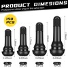 Tallew 150 Pieces Tire Valve Stems TR413 Tubeless Rubber Snap-in