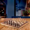 AMEROUS 15'' Wooden Chess & Checkers Set, 2 in 1