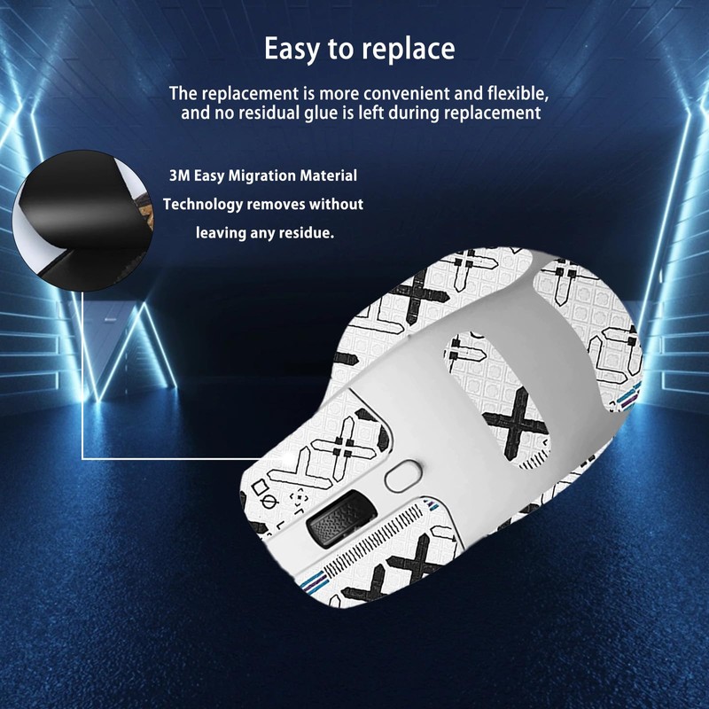 NOUKAJU Mouse Grip Tape Full Coverage for Keychron M6, Mouse