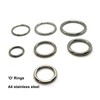 ‘O’ Rings welded polished Marine Grade A4 Stainless Steel 316.