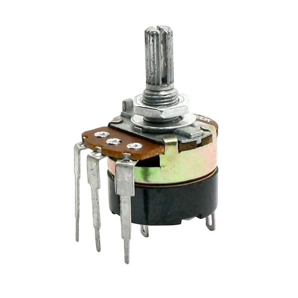 uxcell Potentiometer, Switch Taper Potentiometer, Type B, 500K Ohm, Single Turn, Variable