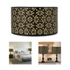 Metal Barrel Lampshade Hollow Exquisite Wrought Iron Lamp Shade with