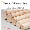 Cat Tree Floor to Ceiling(92"-110") Cat Tower Height Adjustable,Wooden Cat