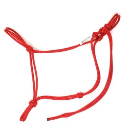 Knotty Girlz 2 Knot Rope Horse Halter (Red, Large)