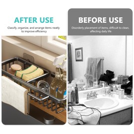 UNISOPH Sink Caddy, Kitchen Sink Tidy with Sponge Holder, Kitchen Sink Organiser, Sink Tidy Kitchen Sink Organizer, Sponge Holder for Kitchen Sink for Kitchen Storage and Organization