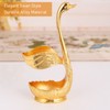 Coffee Spoon Holder Elegant Swan Shaped Alloy Mirror Polish Rich