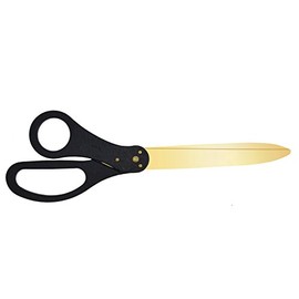 30 Inch Long Gold Color Steel Blade Ribbon Cutting Scissors (Black)