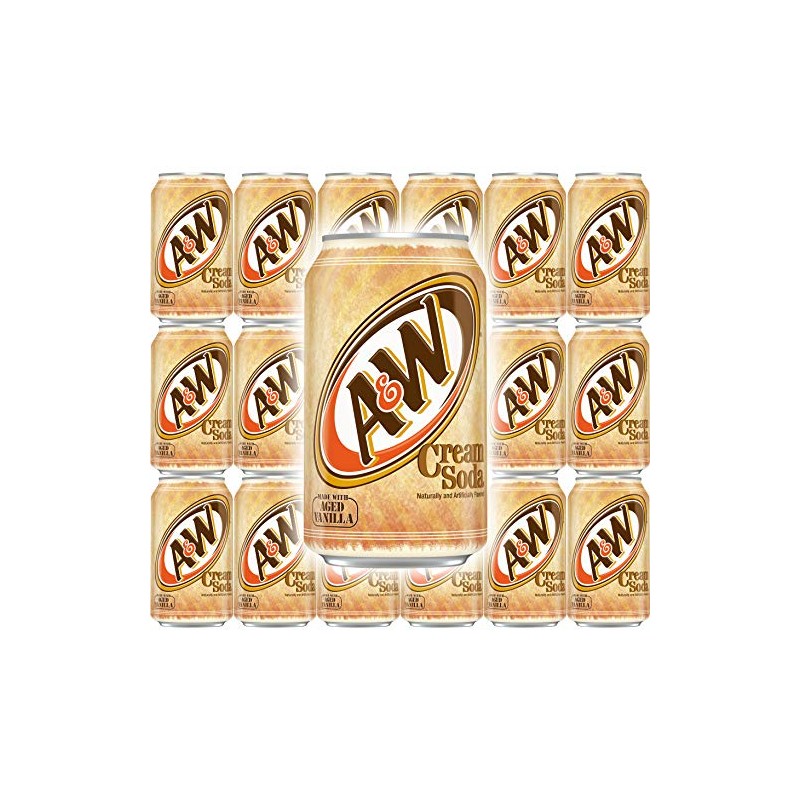 A&W Cream Soda, Made With Aged Vanilla, 12 Fl Oz