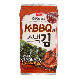 Wang Roasted Seaweed Snack, Wang Korea K-bbq Flavored, Keto-friendly, Pack of 16