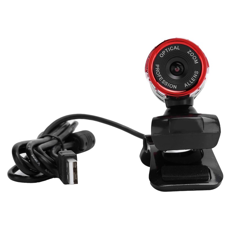 Computer Camera, Desktop Webcam with Microphone, Head 360 Degree Rotation,